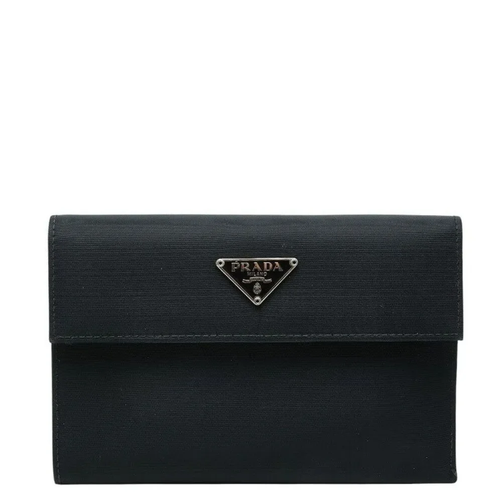 Prada Triangle Logo Trifold Wallet
